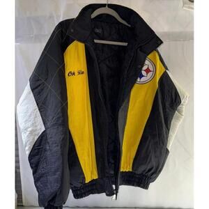 Pittsburgh Steelers Quilted Puffer Starter jacket No Tag See Measured Nice !!!